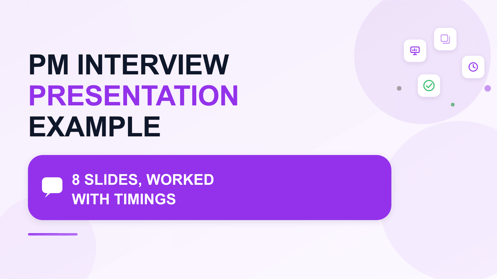 Project manager interview presentation: a worked example