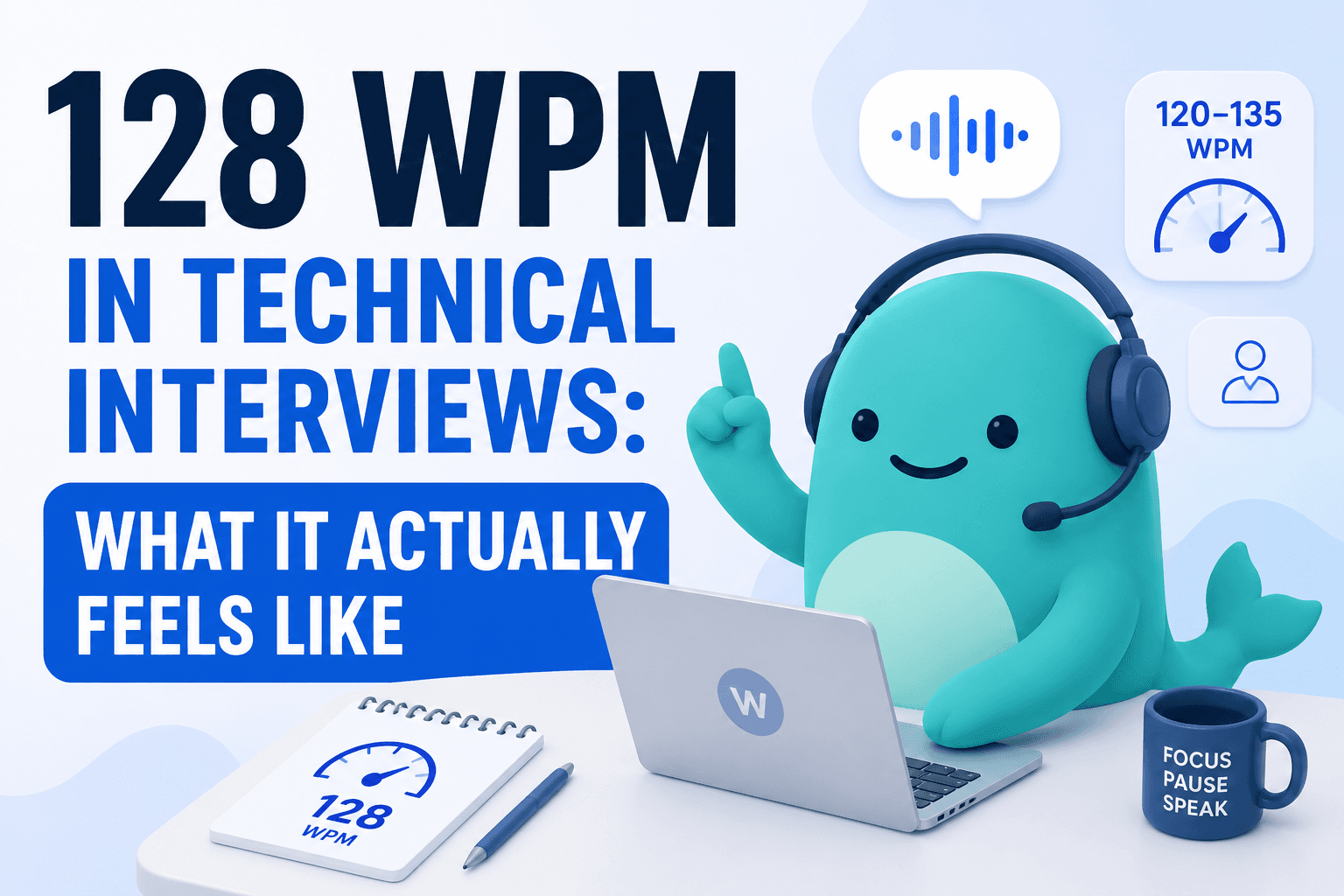 Speaking pace in technical interviews: what 128 WPM actually feels like